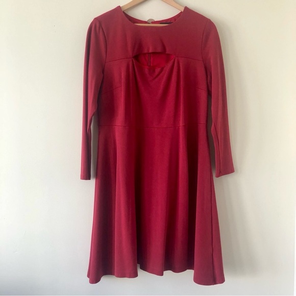 Eloquii Red key hole fit and flare dress size 14 - Picture 1 of 6